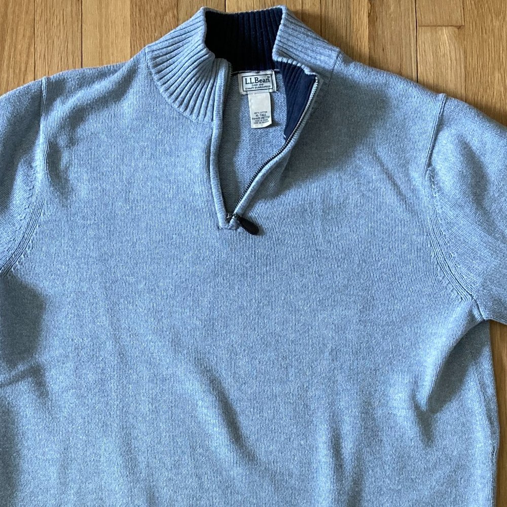 Men's Double L® Cotton Sweater, Quarter-Zip - Men's XL-Tall
